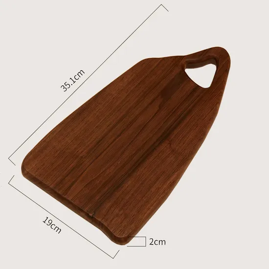 Tabla de cortar de madera de nogal con forma de bolsa, tabla para servir