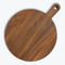 Tabla de cortar de madera redonda de nogal, tabla de cocina para cortar carne, frutas y verduras