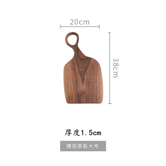 Juego de 2 tablas para servir de madera maciza de nogal