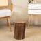 Cesta de basura de madera de acacia ecológica con tapa
