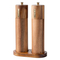 Molinillo de pimienta manual de madera de acacia para moler especias y sal