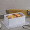 Caja de pan rectangular de Metal, contenedor de almacenamiento de pan con tapa de madera y rejilla