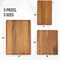Juego de bloques de cortar de cocina rectangulares de madera de Acacia con soporte