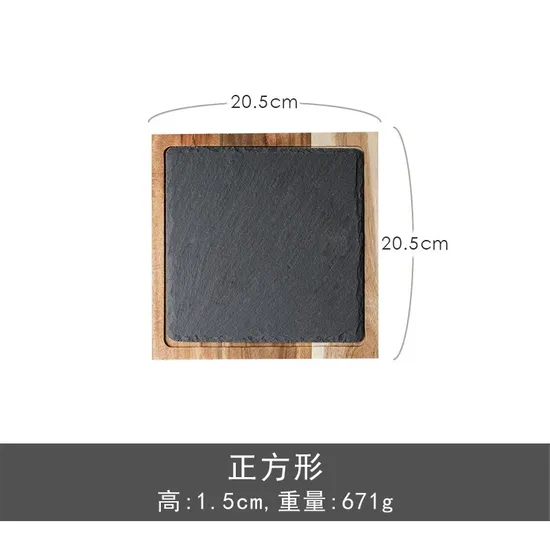 Tablero de servicio de queso de pizarra y madera de acacia con forma de paleta al por mayor