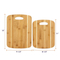 Juego de tablas de cortar de bambú premium de 2 piezas para entusiastas de la cocina