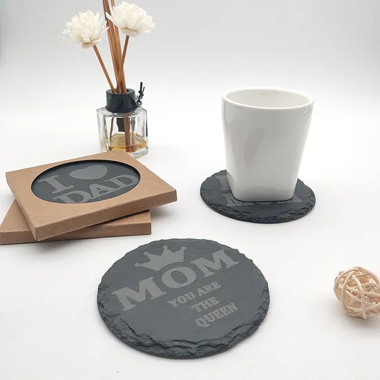 Posavasos de pizarra personalizados funcionales de fabricación en fábrica de Fujian para regalos