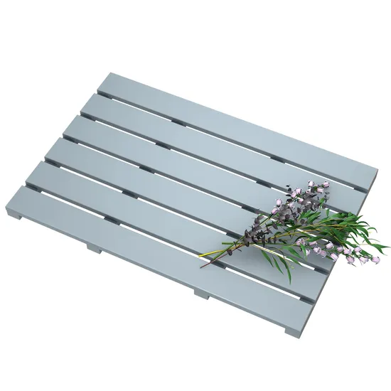 Alfombrilla de ducha de bambú antideslizante para el suelo del baño