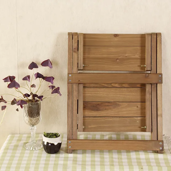 Decoración de jardín, soporte de flores de madera, estante de flores para plantas colgantes
