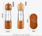 Elegante y versátil molinillo de sal y pimienta de madera de caucho para cocina