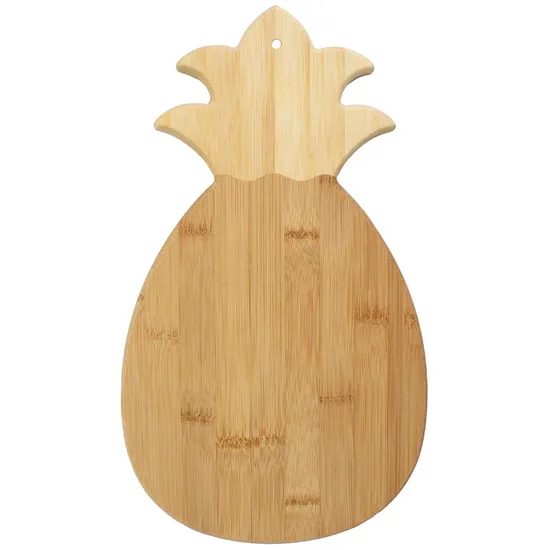 Tabla de servir de bambú de piña tropical para frutas y bocadillos