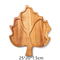 Plato de porción de madera de acacia dividido en forma de hoja para frutas secas/bocadillo