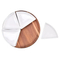 Bandeja redonda de madera de acacia Lazy Susan de 12 pulgadas con 4 tazones de cerámica divididos