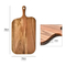 Tabla de servir de madera de acacia inspirada en la antigüedad con orificio para colgar