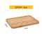 6 platos de comedor rectangulares divididos de bambú para niños