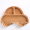 Plato decorativo para servir y comida de madera de haya con forma de coche para aperitivos y dulces