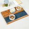 Tabla de servir rectangular de madera con pizarra y 3 vasos DIP