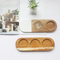 Tablero de vuelo de cerveza de madera de mármol con forma de paleta y portavasos de vidrio