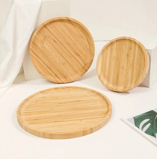 'Amor' Platos de bambú en forma de corazón Bandeja de servicio de bambú para regalo