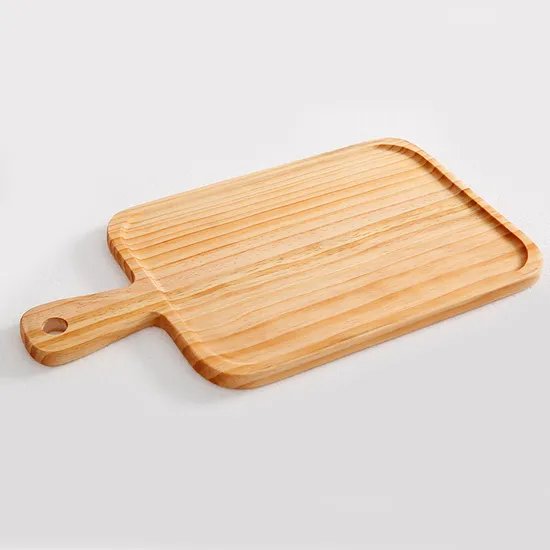 Plato/bandeja personalizado de madera de pino con forma de paleta para comida