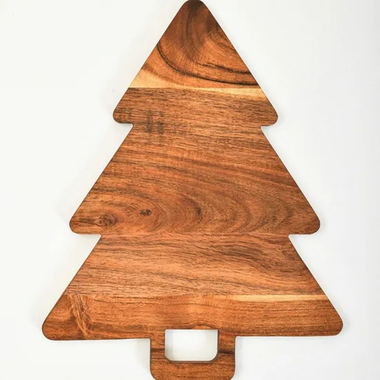 Tabla de cortar de madera con forma de árbol de Navidad para regalo