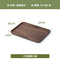 Bandeja rectangular de madera de nogal negro/plato para café/té/fruta/bocadillo