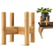 Soporte ajustable para plantas de interior de bambú de 8 a 12 pulgadas para sala de estar y balcón