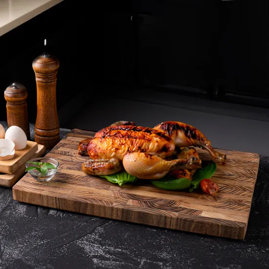 Tabla de cortar de madera de teca de grano final, tabla de cortar de cocina