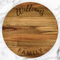 Susan perezosa de madera de acacia grabada personalizada para cocina