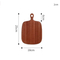 Juego de 3 tablas para servir de madera de ébano con forma de paleta y mango