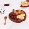 Bandeja multiusos para servir platos de comida de madera de ébano con forma de manzana