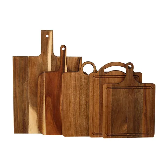 Tabla de servir de madera multifuncional con asa