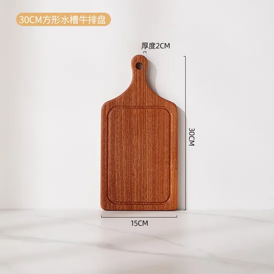 Tabla vendedora caliente de la porción de madera del ébano para el sushi de la charcutería del queso de la pizza