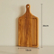 Tabla para servir liviana de madera de olivo tamaño viaje con ranura para jugo