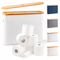 Cesta de almacenamiento de papel higiénico de baño de color blanco