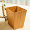 Bote de basura de bambú cuadrado creativo/papelera de oficina/bote de basura para sala de estar y baño