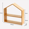Fabricación de la casa forma 2 niveles de madera soporte para pastel de taza estante de pastel de bambú para postre