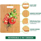 Tabla de cortar vegetal de bambú durable de 3 pedazos tabla de cortar de la fruta fijada para la cocina