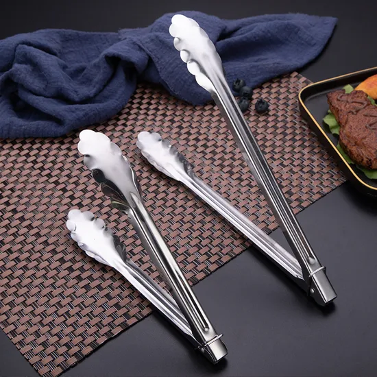 Pinzas multifuncionales para barbacoa de acero inoxidable, pinzas para comida frita, pinzas de cocina
