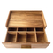 Caja de almacenamiento personalizada del juego de té de la caja del cajón de la caja de almacenamiento del café de madera del Acacia