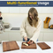 Juego de bloques de cortar de cocina rectangulares de madera de Acacia con soporte