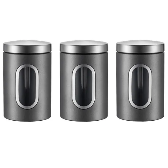 Caja de almacenamiento de alimentos de acero inoxidable, juego de tarros de almacenamiento de té, botellas y bote con tapas