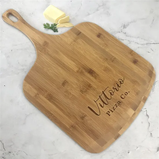 Cáscara de bambú echada a un lado doble de la pizza de la tabla de cortar de la pizza de la pulgada 24X15