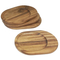 Juego de platos llanos artesanales de madera de acacia para mesas modernas