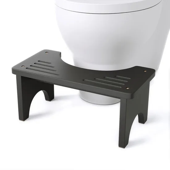 Altura duradera de color negro: taburete de inodoro de bambú creciente