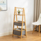 Cesta de lavandería con estante de almacenamiento de tela de bambú de doble capa en forma de A de gran capacidad para baño
