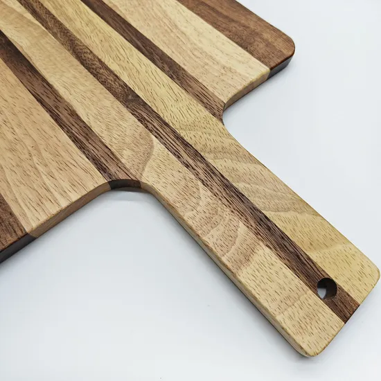 Tabla de servir de primera calidad con forma de paleta de madera de acacia