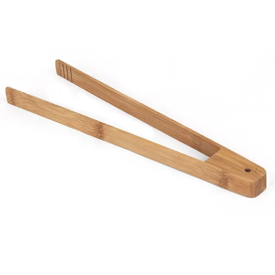 Pinzas de ensalada de cuchara de tenedor de bambú para cocina