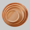 Juego de platos de cena y postre redondos decorativos de madera de haya de alta resistencia
