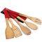 Venta al por mayor de utensilios de cocina de bambú y madera, juego de 6