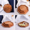 Juego de bandejas para servir de madera de ébano con forma de octágono para cocina